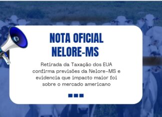 Nota Oficial – Retirada da Taxação dos EUA confirma previsões da Nelore-MS e evidencia que impacto maior foi sobre o mercado americano